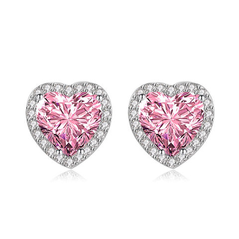 Buy Wholesale China Cubic Zirconia Heart Diamond Earring With 18k Gold Plated Diamond Earring At Usd 1 36 Global Sources