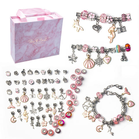 Gelang anak-anak DIY buatan tangan, perhiasan, gelang hadiah indah wanita kotak hadiah