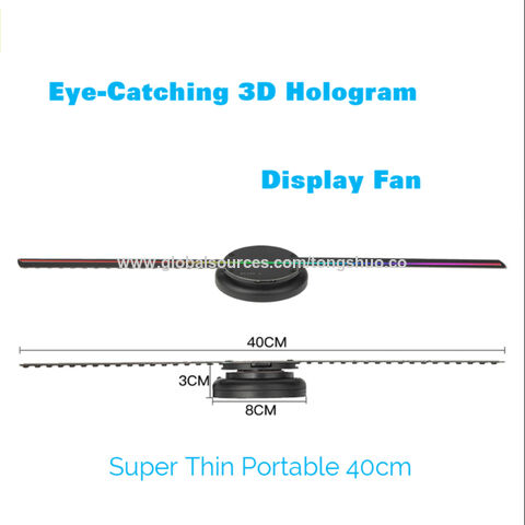 3D Holographic Projector Player Fan 224 LEDs Advertising Displayer US 42cm