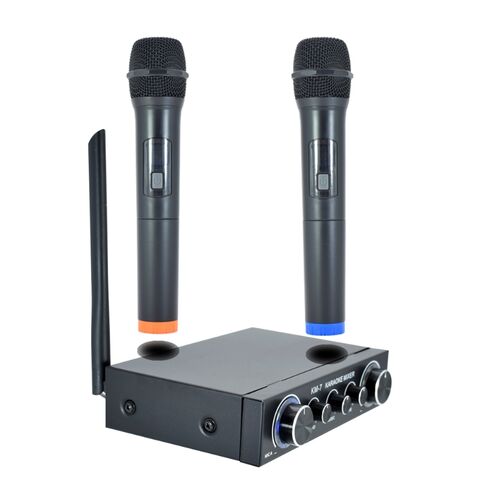Home Karaoke Mixer Kit 2 Mic with Echo Tone & Volume Control for Two  Microphones