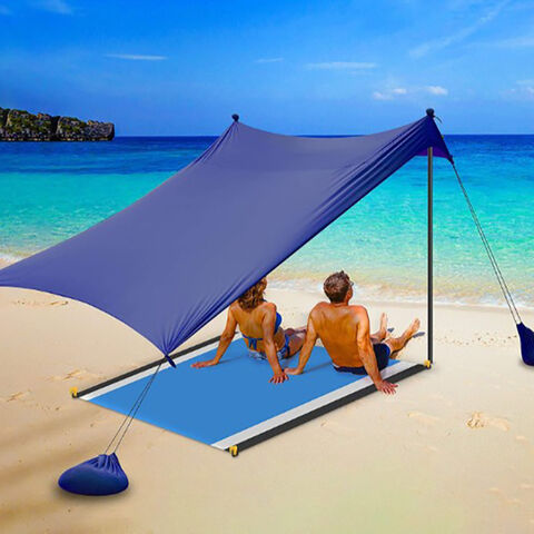 Tienda de playa familiar plegable portátil con postes de aluminio, la más vendida en Amazon
