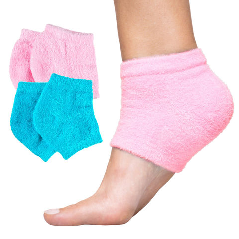 Gel-Lined Open Toe Compression Moisturizing Socks (1 Pair) Dry Cracked Skin.