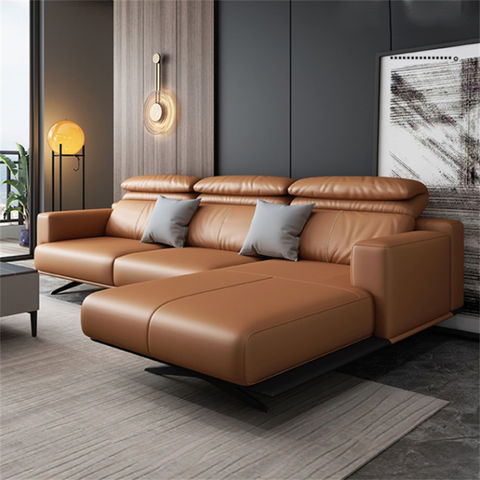 China Couch Leather Sofa On, Luxury Leather Chesterfield Sofa