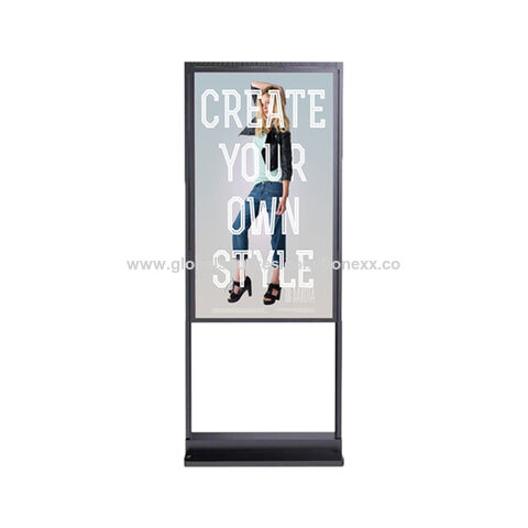 55inch Floor Stand Window LCD Display Semi-outdoor Double sided digital ...