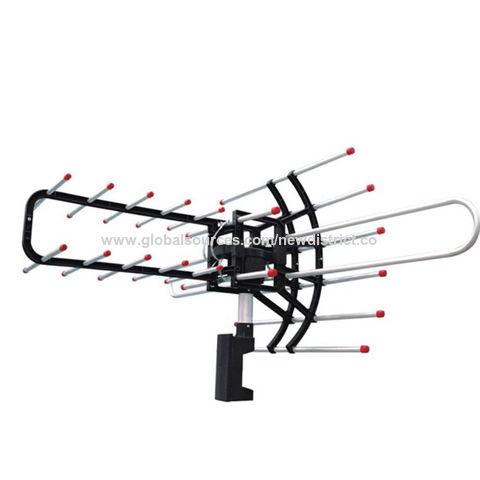 TV Antenna Outdoor， Digital Amplified HD，150 Mile Motorized 360 Degree Rotation 