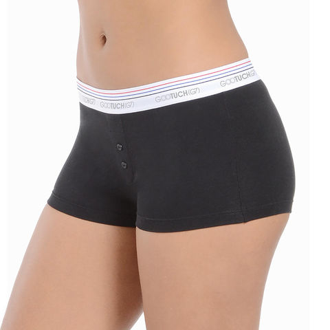Logo Seamless Panties Women's Underwear Boxer Button Cotton