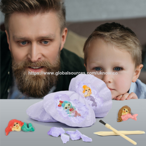 Kit de fouille de jouets modèle sirène, fournitures scientifiques DIY pour enfants, jouets de kit de fouille, cadeau de minage pour enfants