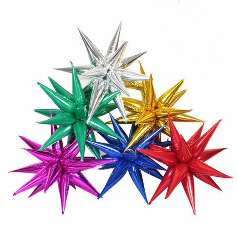 Ballons Étoiles en Aluminium Ballons Étoiles Éclatantes Colorées pour Décoration de Mariage et Fête d'Anniversaire en gros for sale at factory direct price