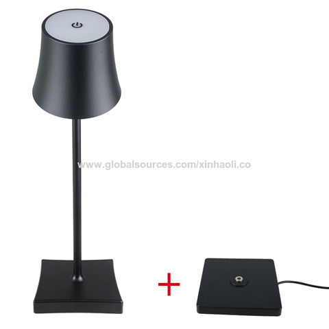 LED Table Lamp (battery powered), Black/White
