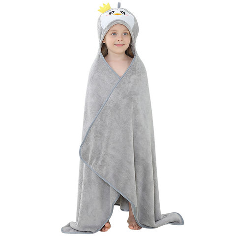 Cartoon Baby Kids Animal Hooded Bath Towel Toddler Blanket Bathrobe Wrap L 