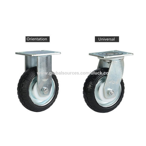 Swivel Wheel,Rubber Furniture 4/5/6/8 Inch Heavy Duty Industrial Wheel Castors Color : 4 inch, Size : Brake 