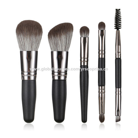 Buy Wholesale China Travel Makeup Brushes Soft Synthetic Hair Beauty Tool  5pcs Mini Portable Makeup Brush Set With Bag & Makeup Brush Set at USD 5.09