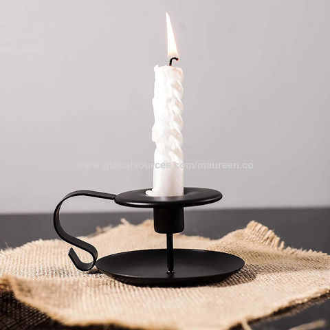 Metal Tealight Candle Holder Candlestick with Handle Wedding Home Ornament 