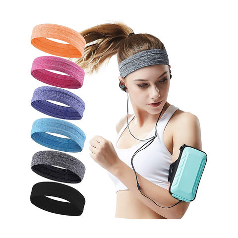 Sports Gym Stretchy Wide Non-Slip Hairband Yoga Running Elastic Hairband L 