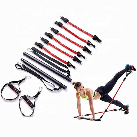 Pilates bar kit home fitness stretching strength training with high ...