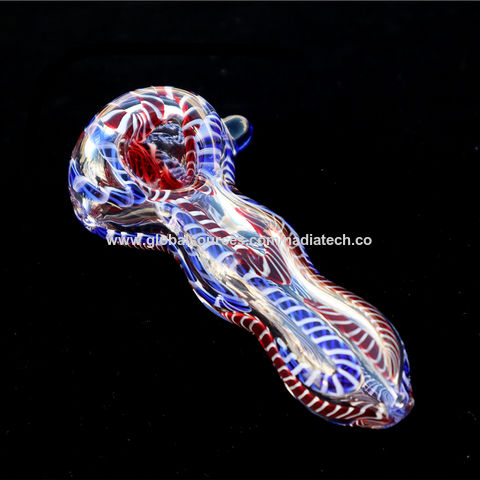 Blue on White Tobacco Borosilicate Glass Hand Smoking Pipe.5" & FREE CASE Blue on White Tobacco Borosilicate Glass Hand Smoking Pipe.5" & FREE CASE