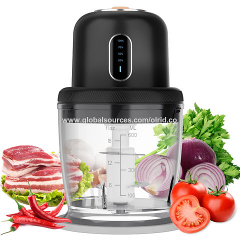 Buy Wholesale China 600ml Cordless Food Processor Electric Food Chopper Usb  Rechargeable Meat Grinder & Usb Vegetable Chopper at USD 11.5