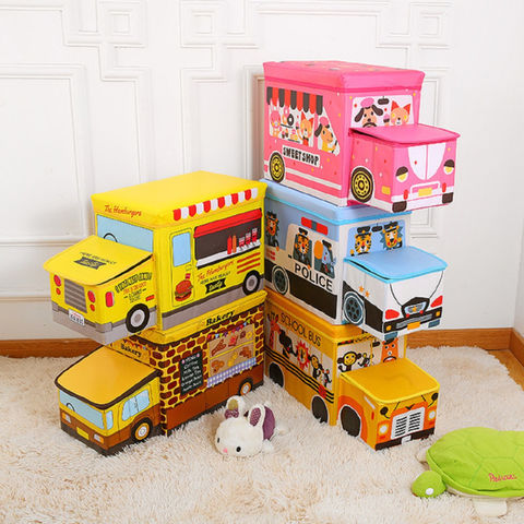 Buy Wholesale China Folding Car Storage Stool Cartoon Fabric