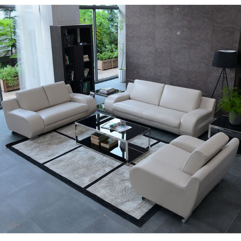 Factory Elegant Design Furniture Living, Elegant Leather Sofa Bed