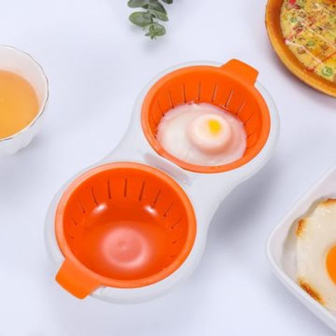 Double Microwave Egg Poacher With Lid