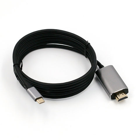 Comprar Cable USB tipo C a HDMI 4K @ 60Hz/30HZ, Cable compatible con HDMI,  adaptador de pantalla de TV de 2m para MacBook, portátil, Plug and Play