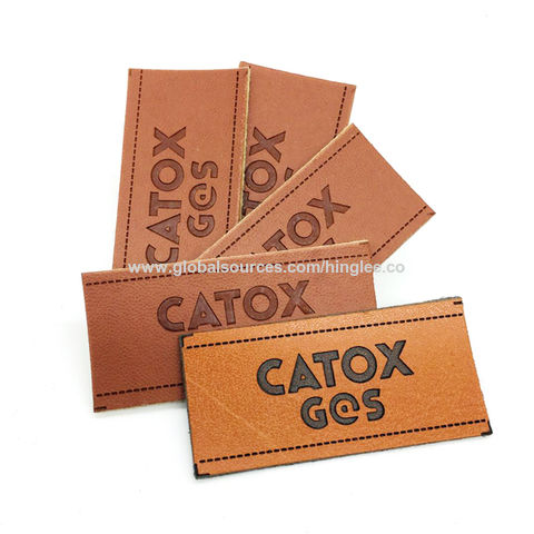 Custom genuine leather tags with logos