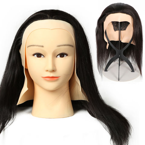 Wig Head Bald Mannequin Head for Wigs Female Training Doll Head