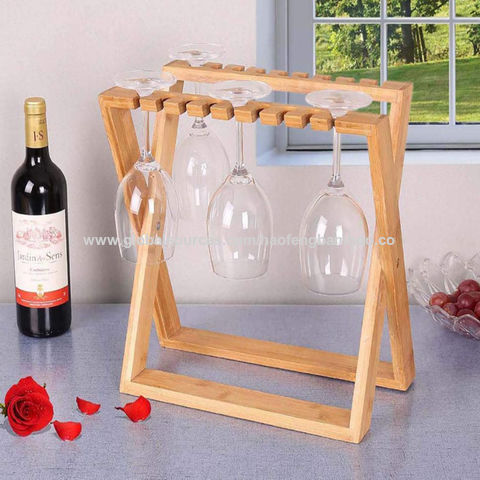 Casier à verre à vin Comptoir Porte-verre à vin Élégant support de  rangement stemware autoportant Rack de vin