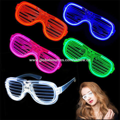 Light Up Shutter LED Glasses Party Eyeglass El Wire Dj Flashing Sunglasses  Costumes Glow In Dark
