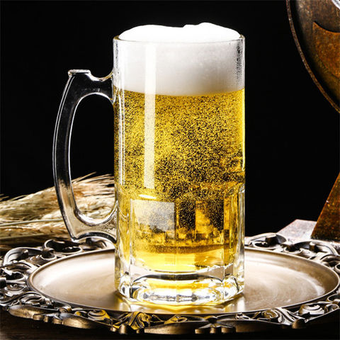 New Krombacher Pils Gold Logo German Mug Beer Glass With Handle 300ml 