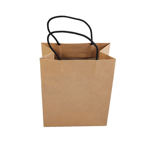 Retail Shopping Kraft Gift Bags Brown Paper With Handles 13x7x17 