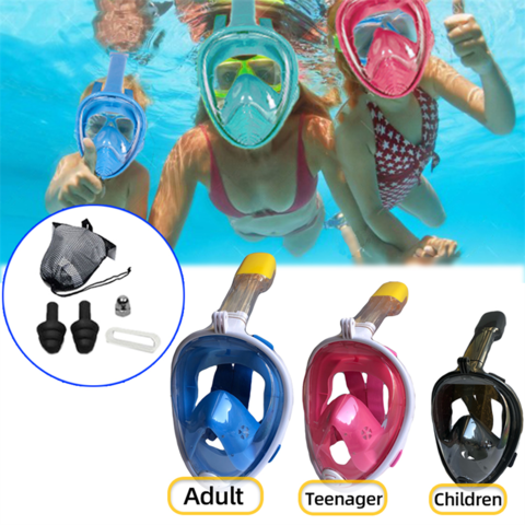 Children Diving Mask Full Face Snorkel Swimming Goggles Mask for Kids 