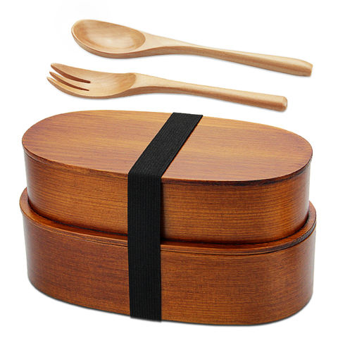 Wooden Lunch Box Set Japanese Bento Boxes Picnic Dinnerware Kit School Food  Container Sushi Case Tableware Lunchbox Food Box