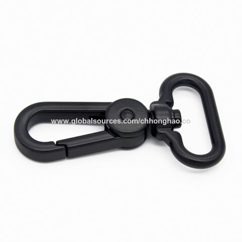 Snap Hook Bag Hardware Matte Black 25mm Dog Keychain Metal Swivel Snap Hook  - China Wholesale Swivel Snap Hooks $0.8 from Chongqing Honghao Technology  Co.,Ltd