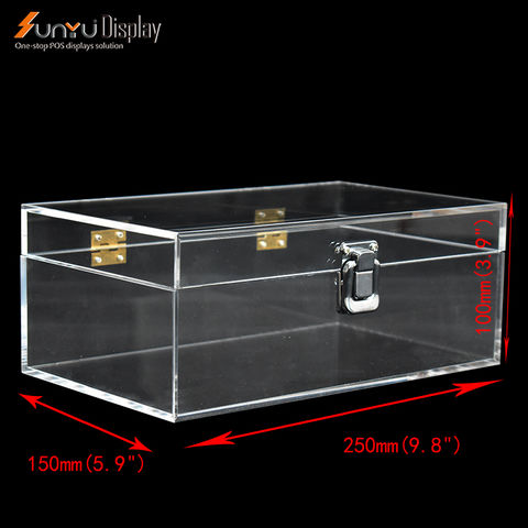 Buy Wholesale China Custom Size Clear Plexiglass Toys Tool Boxes Acrylic  Portable Storage Cases With Metal Lock & Acrylic Display Cases at USD 11.8