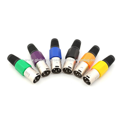 Conector XLR, conector macho y conector hembra Cannon, conector de micrófono de audio avanzado DIN de 3 pines