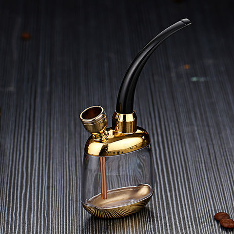 Mini Hookah Tobacco Smoking Pipes Gift Creative Metal Cigarette Holder  Acrylic Water Pipe