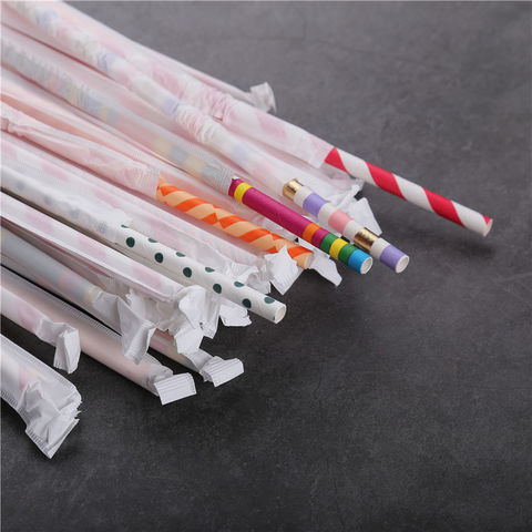Christmas 200 Pack Paper Drinking Straw,disposable Colored Paper Straws  Assorted Colors 100% Biodegradable