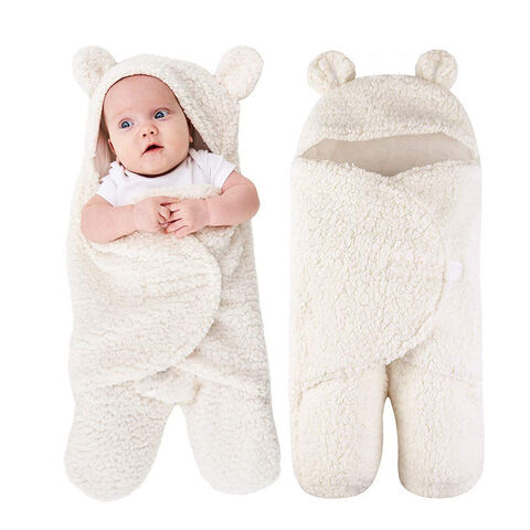 Saco de Dormir para Bebê Recém-Nascido em Promoção, Saco de Dormir de Pelúcia Macia em Formato de Urso para Bebês
