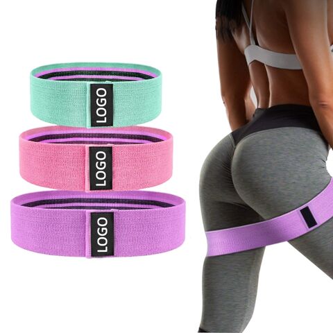 Bandas de Resistencia de Tela para Glúteos, Entrenamiento de Fuerza de Cadera para Mujeres, Bandas Elásticas Antideslizantes para Ejercicio en Casa for sale at factory direct price