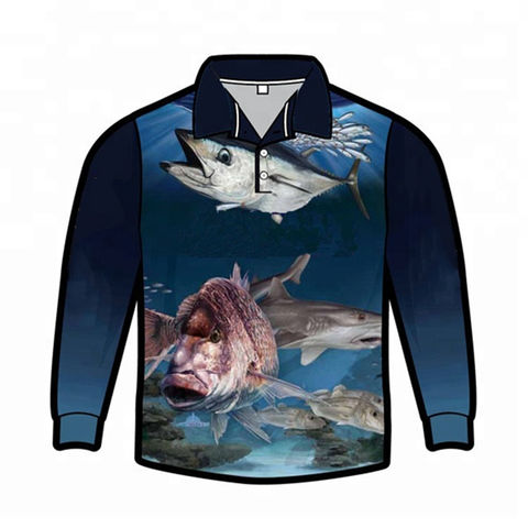 Wholesale Custom Fishing Clothes Sublimation Fishing Shirts