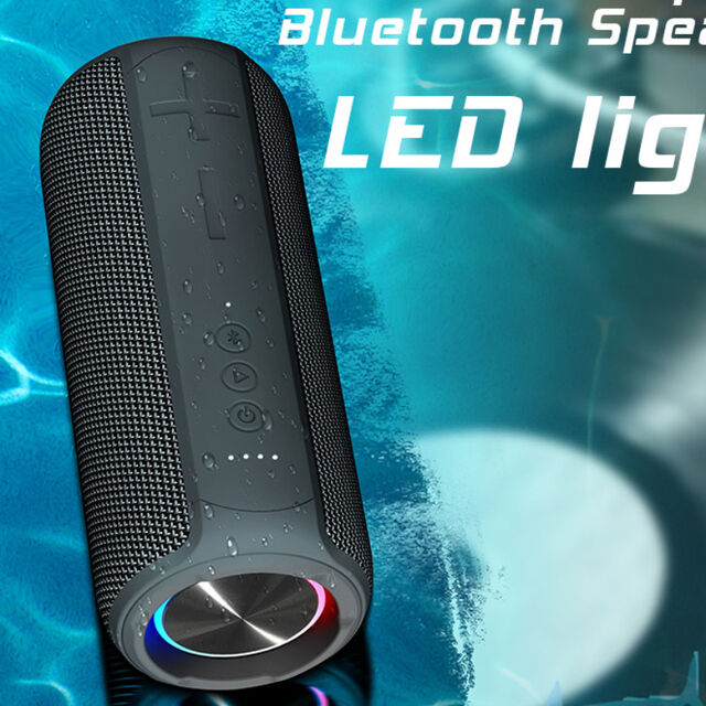 Neuheiten Gadgets Tragbarer Bass Bluetooth-Lautsprecher 12W IPX7 Wasserdicht LED-Licht Lautsprecher Kabellos for sale at factory direct price