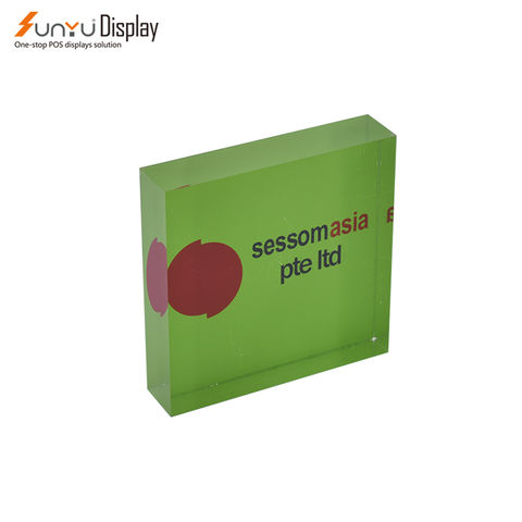 Custom Acrylic Sign Block Display Brand Plexiglass PMMA Logo Block