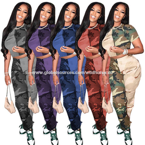Chandal camuflaje top mujer