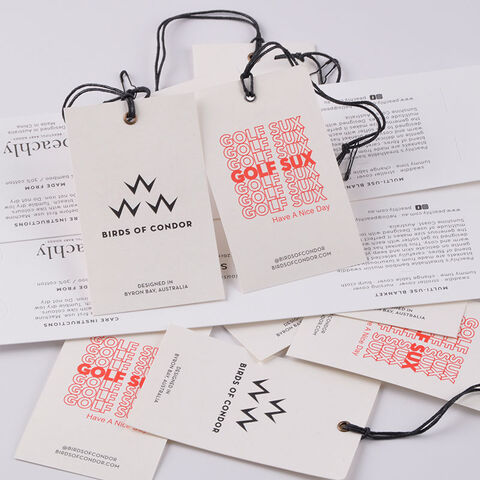 Compre Etiquetas Colgantes Personalizadas De Cartón Negro