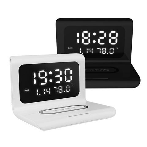 Multi Function Phone Wireless Charger, Multi Function Desktop Alarm Clock Wireless Charger