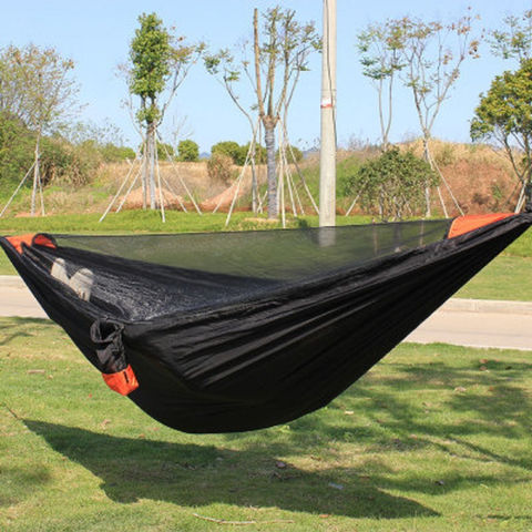 Goodlee Single & Double Portable Camping Hammock,Lightweight Nylon Parachute Hammock with Tree Straps for Travel,Camping,Backpacking and More. 
