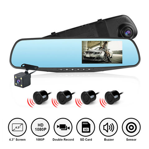 HD 1080P 4.3" Car Dash Camera Dual Lens Front Rear DVR Video Recorder G-sensor 