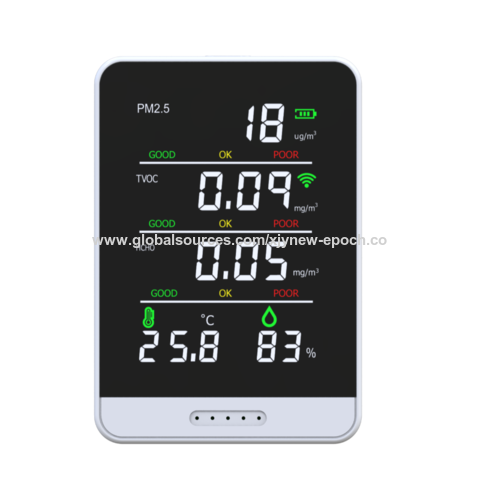 Indoor Air Quality Monitor, PM2.5/HCHO/TVOC/Temperature/Humidity