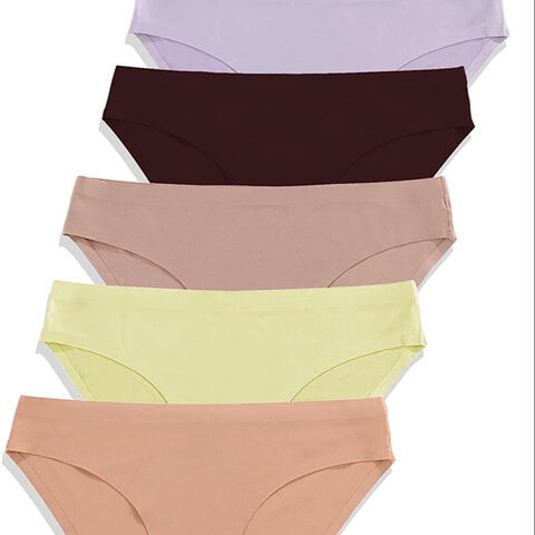 6 Pack String Bikini Underwear for Women Soft Stretch High Cut Seamless  Bikini Briefs